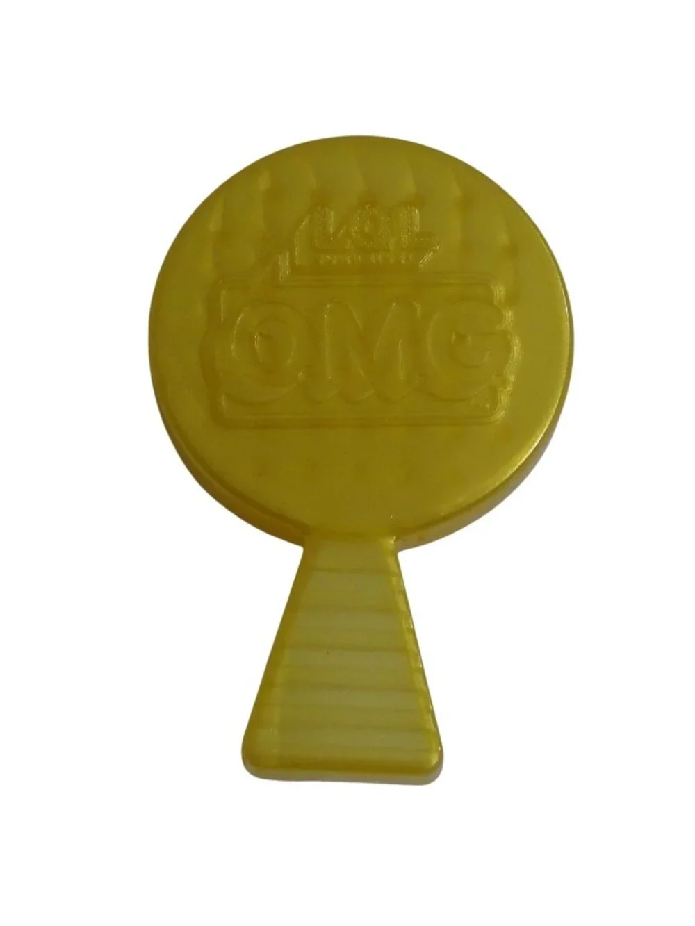 LOL Surprise OMG Fashion Doll Gold Yellow Hair Brush 2.5 Inch Embossed Logo